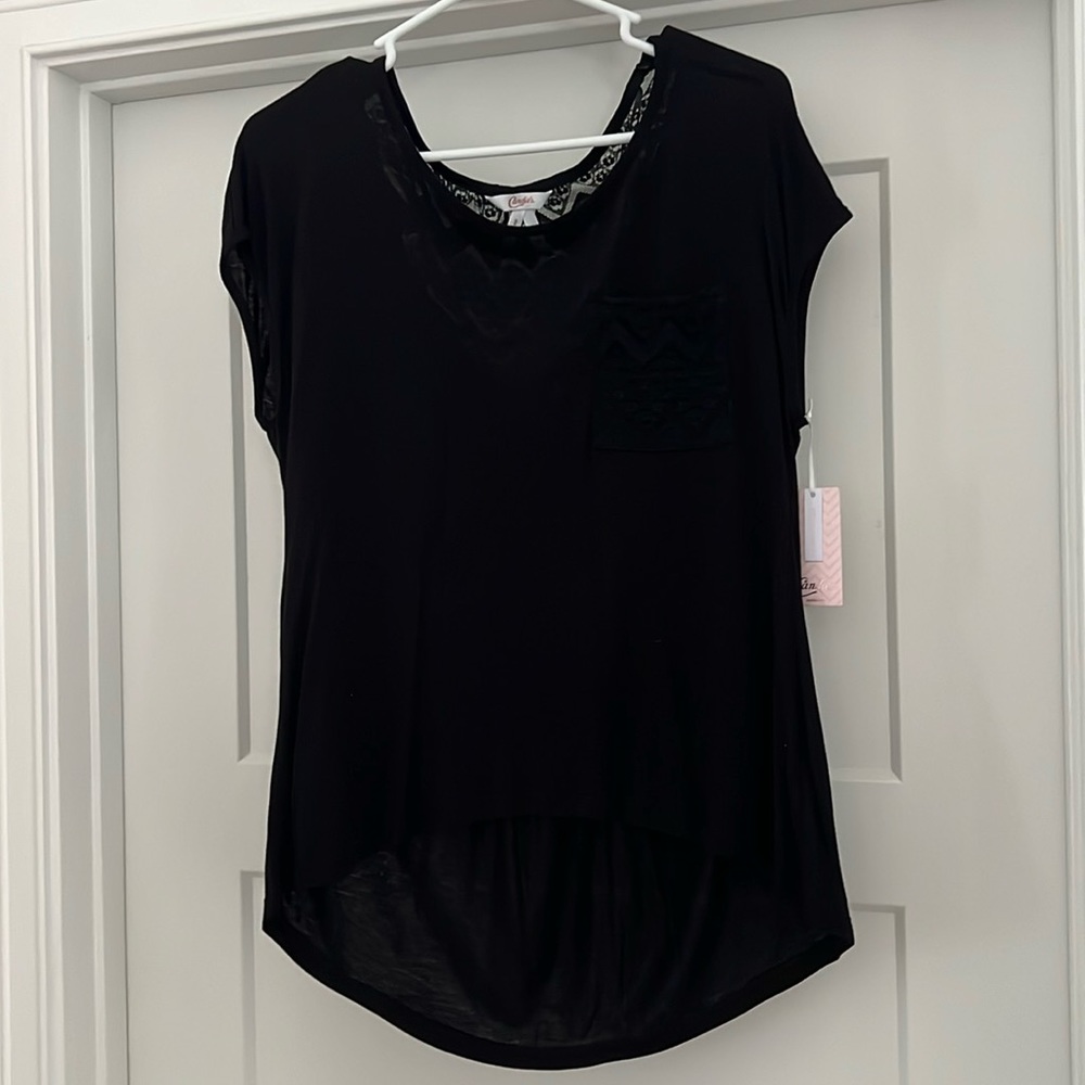 Women’s black tunic shirt